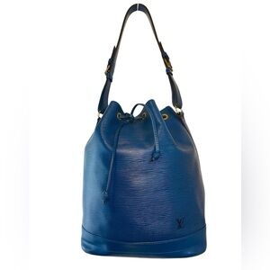 LV RARE Vintage Louis Vuitton Noé Bucket Bag – Blue Epi Leather France 1994